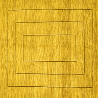 Ahgly Company Zatvoreni pravokutnik Sažetak žuti prostirke savremene površine, 5 '7'