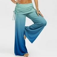 Ženske pantalone za noge SOFTY Slim toplo elegantno pamučno elastično opušteno nebo Plavo se obično