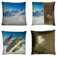 Planine sa snijegom u zimi Švicarland jastuk na jastuku Početna Dekor jastuk