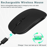 2.4GHz i Bluetooth punjivi miš za iPad 9. Bluetooth bežični miš dizajniran za laptop MAC iPad Pro Computer