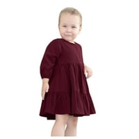 Entyinea haljine za djevojčice Ležerne prilike s dugim rukavima A-line tuničke košulje od linije 120