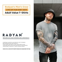 Radyan's Muška posada ultra meke obične majice za odrasle s kratkim rukavima, od 2