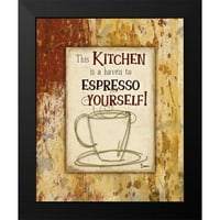 Stimson, Diane crna modernog uokvirenog muzeja Art Print pod nazivom - Kuhinja Espresso