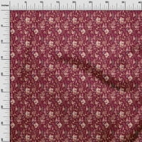 Onuone viskoze šifon maroon tkanina Florals tkanina za šivanje tiskane ploče od tiskane od dvorišta