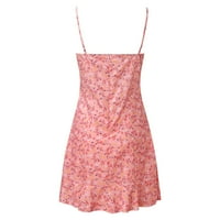 Ljetna haljina za žene, novo ženske modne cvjetne špagete kaiš mini haljina ljetna casual haljina proljeće