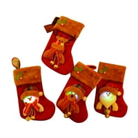 Božićne čarape Ugrađena LED lampica sa zvonom svečane rekvizitke Krpom Xmas Tree Sock poklon torba Privjesak