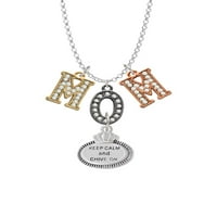 Delight nakit Silvertone Držite mirno i izmiče na višebojnu ogrlicu za kristalnu mamu