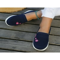 Oucaili ženske šetnje cipele na stambene tenisice Lagane udobnosti Ležerne cipele Žene mornarice Plava