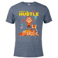 Disney i Pixar Crveni Mei poštuje Hustle - pomiješana majica s kratkim rukavima za odrasle - prilagođeno-traper