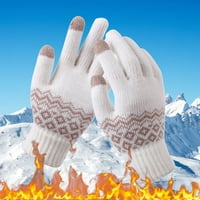 Modne pletene rukavice Debela ispis odraslih Zimska topla snježna pahuljica Kreativna rukavica