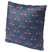 Kavka dizajnira plavi flamingos na otvorenom jastukom