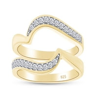 Carat Round Cut laboratorija kreirala je Moissanite Diamond Enhancer Guard za zaručnički prsten za vjenčanje
