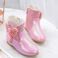B91XZ Toddler Girls Moda Bootie Plish pamučne čizme High potpetice Čizme princeze čizme