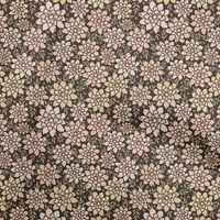 Onuone pamuk poplin smeđa tkanina cvjetni retro šiva zanatske projekte Tkanini otisci sa dvorištem širom