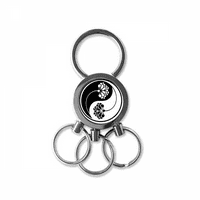 Kultura Yin-Yang Cveće od nehrđajućeg čelika Metalni držač tastera za ključeve
