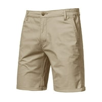 Hwmodou muške teretne hlače od pune boje tanki ravni plus veličine srednje dužine pamuk obrezane sportove
