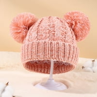 Hesoicy Baby Winter Hat meka zgušnjava plišana kuglica visoka elastičnost Čvrsta boja Drži topla oko