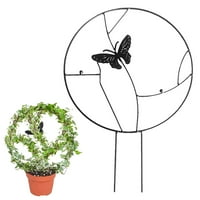 Alueeu Bird Garden Anti-biljni nosač retro biljne biljke sa okruglim kreativnim metalnim postoljem za