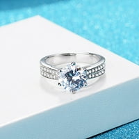 Dijamant i cirkonijski modni klasični prsten za žene za žene modni nakit Popularni dodaci