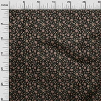 Onuone pamučne kambrske crne tkanine jakobean cvjetni prekrivajući zalihe ispisa šivaće tkanine sa dvorištem širom