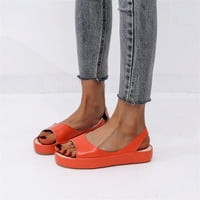 Lolmot Platform sandale Žene Ležerne prilike pune boje Riblje ustima na cipelama Ljeto unutarnje vanjske ravne cipele Udobne sandale za usmjeravanje na klirensu