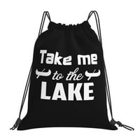 Vodite me u ruksak za crtanje jezera za školsku sportsku plažu Yoga torba otporna na vodu za žene muškarce