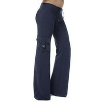 Levmjia Womens joga hlače sa džepovima za čišćenje plus veličine jesenje vježbanje tajice Stretch tipka