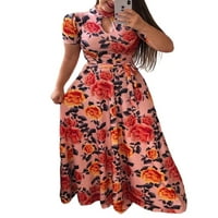 Ženska cvjetna ljetna Boho Long Maxi haljina dame za odmor za zabavu