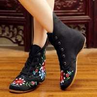 DMQupv čarape za žene sa ženskim cipelama kože kože kože patentne cipele sa potpeticama retro ženske