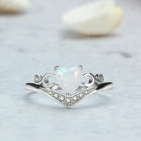 Keusn modni prsten u obliku srca Novi nakit srca šareni dramski nakit ljubavni prsten w