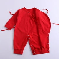 Vedolay Bodysuits za dječake za bebe Podesivi kaiš jedan rame Cvjetni ispisani rubfs prstem sa džepovima,