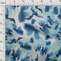 Onuone pamučna svila plava tkanina apstraktna-zamagljena cvjetna uzorka za šivanje tiskane plafne tkanine