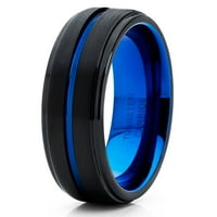 Blue Tungsten vjenčanik Black Tungsten prsten za brisanje ljudi i ženski prsten za četkicu