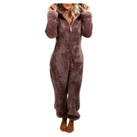 Pidžame za žene Žene Dugih rukava sa kapuljačom Pajamas Casual Winter Warm Rompe Sleep Weary Coalet