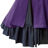 Meichang Gothic Steampunk haljine za žene Halloween Vintage Dress Dugi rukav Dress Cracy Up Raffle Hem