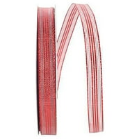 Reliant Traka - 25767W-065-03K, Stripe mreža metalik korza žičana rubna vrpca, crvena ,, dvorišta