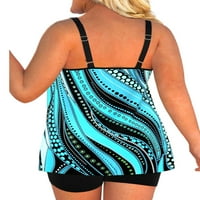 ZDCDCD WOmens plus size kupaći kostimi Ljetna plaža Kupanje Floralno kupaći kostim Tankini