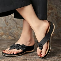 Sandale za čišćenje babdesbule Womens, Stretch ortotičke klizne sandale Cross Sandale tkane plažne klin