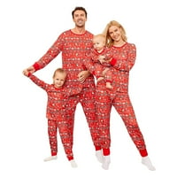 Meihuida božićne pidžame za porodicu, podudaranje porodičnih božićnih PJS postavlja plavu vilk stablo