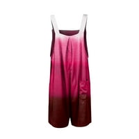 Ženski bodysuit ispis kopča kaiš labav bodysuit plus veličine vruće ružičaste s