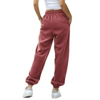 DRPGUNLY ženske hlače donje Dukseri Joggers Hlače vježbanje visokog struka joga hlače sa džepovima Flowy