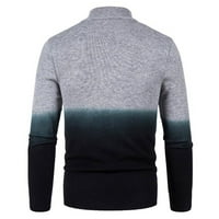 Entyinea Muški džemperi i puloveri vunene mješavine Crew CABLE-pletene pulover džemperi sivi xl