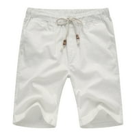 Advoicd muške kratke hlače Muške kratke hlače Ležerne prilike Klasične fit pamučne ljetne plaže s elastičnim