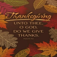 Bilten - Dan zahvalnosti - u Bože, O Bogu, dajemo li hvala. PS 100: