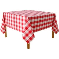 Yipa Checkered posteljina stolnjak pravokutnik za piknik Stol za stol za božić Božićna stola za zahvalnosti