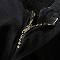 Crna teretna hlače za muškarce muške modne casual čvrste boje Multi džepni kopč za patent zatvarač Vanjske