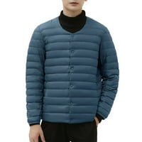 Muški vrhovi jesen i zimski okrugli vrat Pakirajte ultra laganu težinu kratka dolje jakna