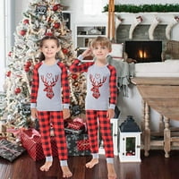 Božićni podudaranje porodice pidžama, obiteljski božićni set pidžama, odgovaraju božićnim PJS Xmas Spava