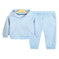 Sanviglor Kids Outfit dukserice s kapuljačom duge dugim rukavima + hlače snop za košulje za noge Spajanje