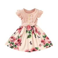 PIMFILM lijepe vrtne haljine dječje djevojke za djecu princeza haljina Bowknot Sequins haljine ružičaste